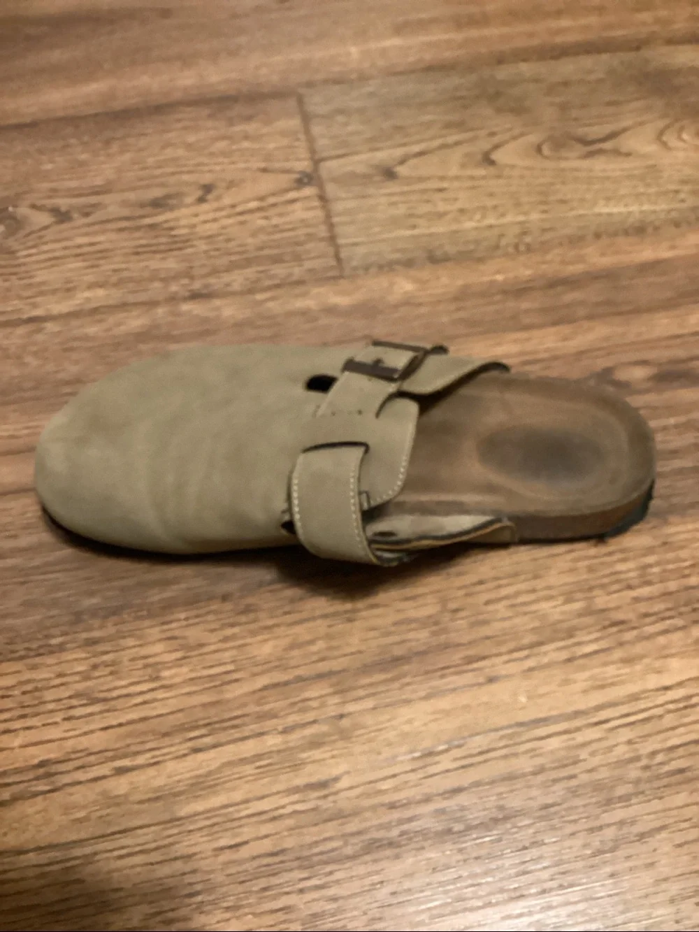 Men's Slip-On Clog in Light Tan with Adjustable Strap